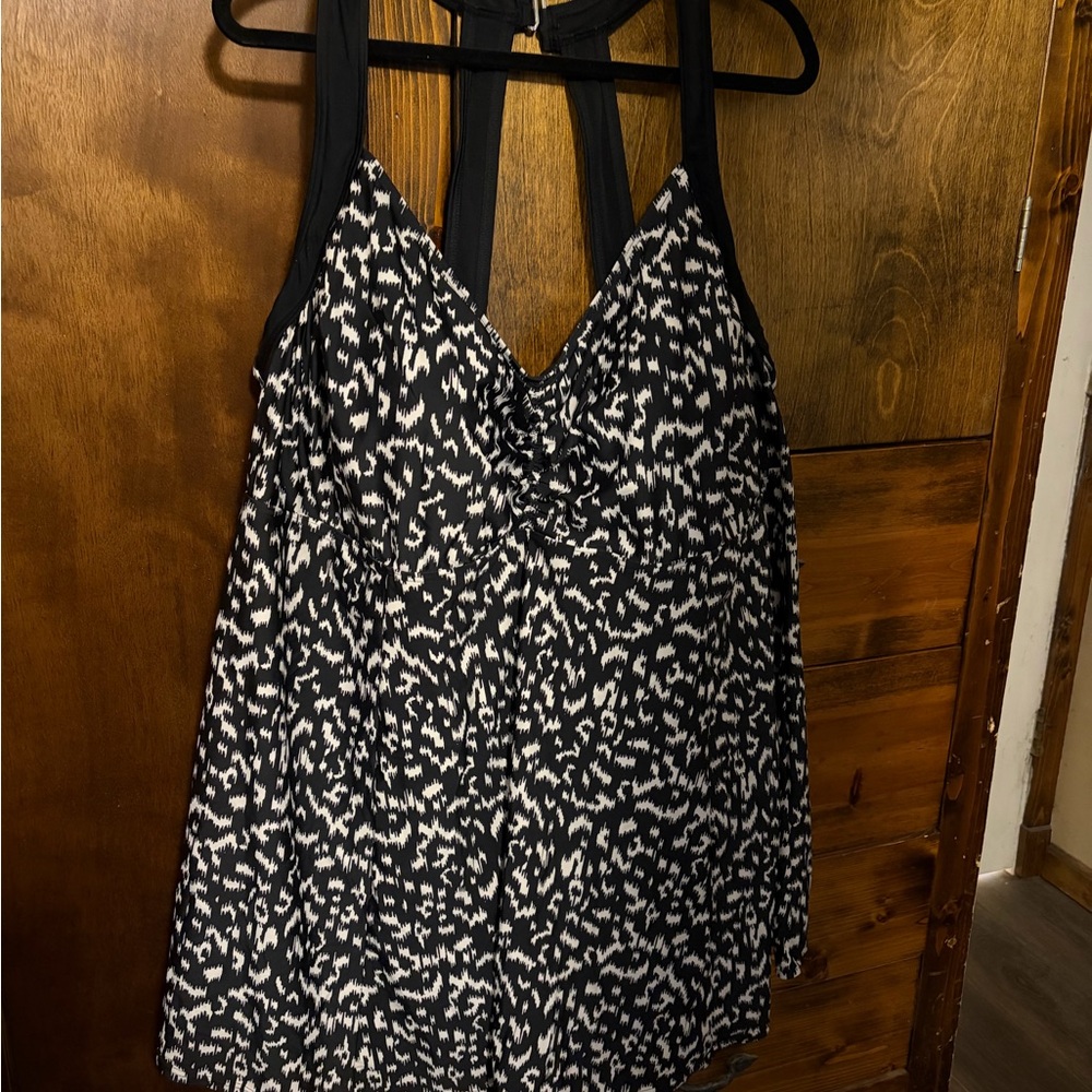 Avenue Black and White Swim Dress!!